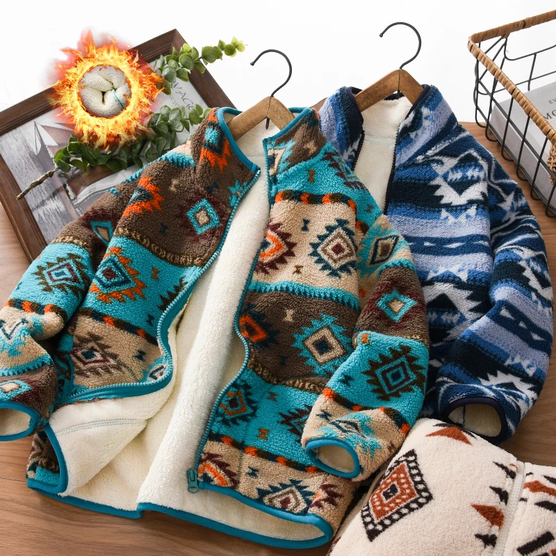 男童加绒外套冬季2026中大童男孩加厚儿童过冬保暖印花上衣