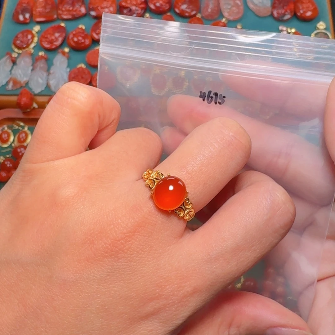 南红玛瑙南红银S925镶嵌