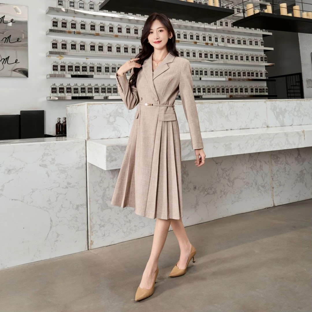 【RG1372】2025年秋冬新款时尚气质百搭减龄显瘦连衣裙