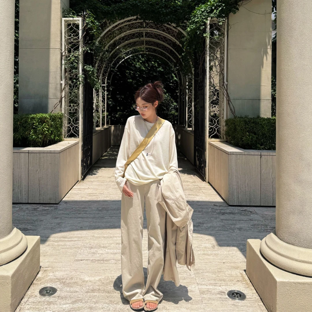 Moprobably李予诺「质感系」“100棉”超细灯芯绒直筒休闲裤L5363001