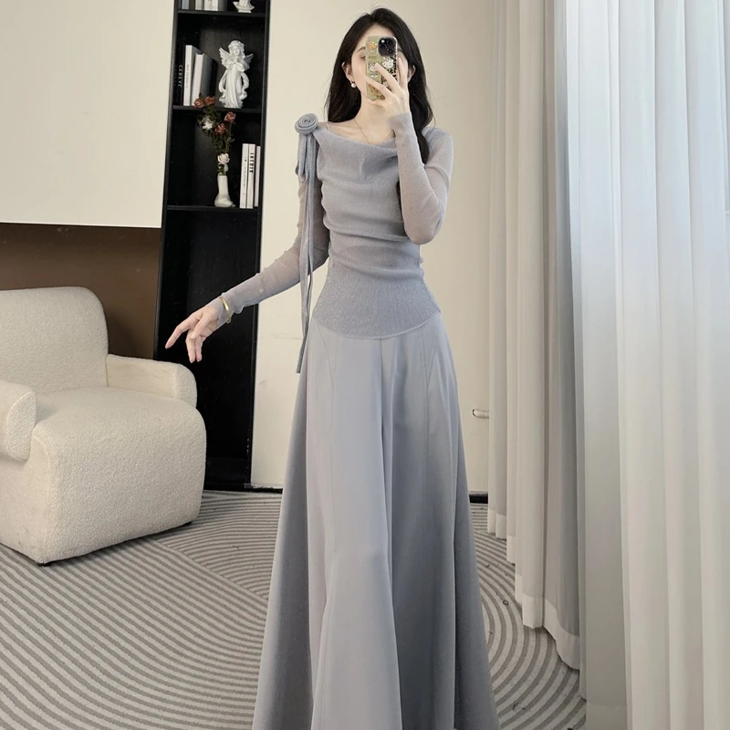 拉夏贝尔【双裳绾雾】25夏季防晒洋气千金贵气上衣+裤子 10409 LSC