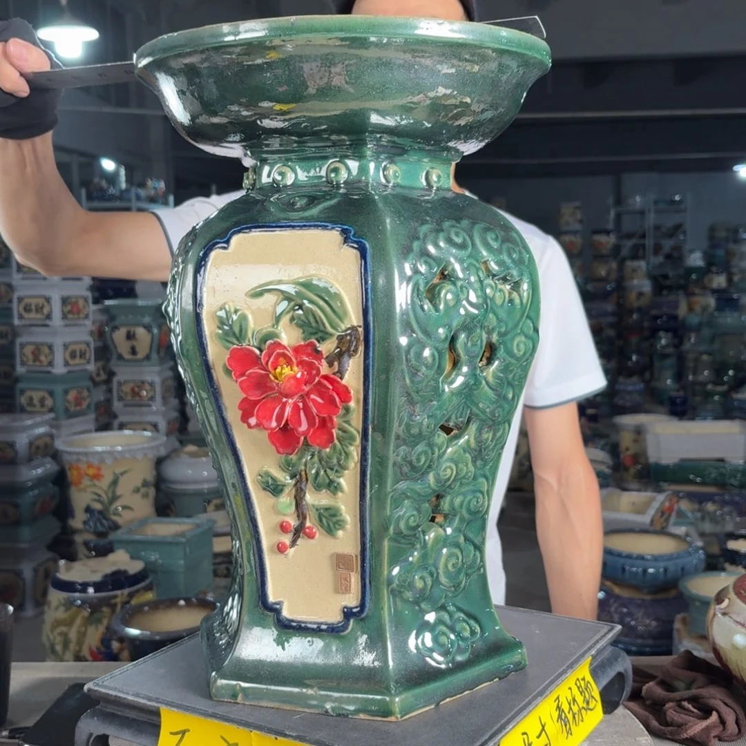 一风堂石湾花盆 面30高45小气孔