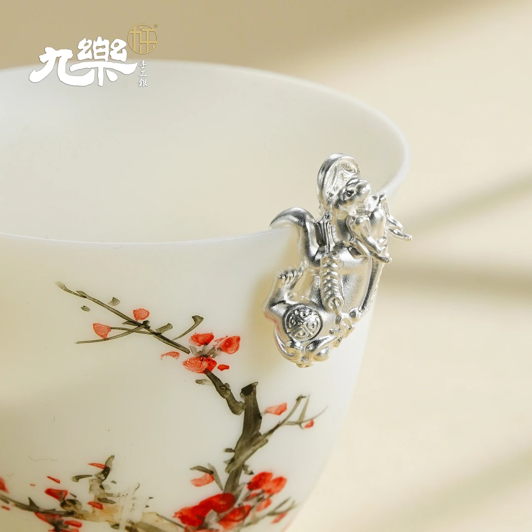 九乐 足银银制品 999貔貅精致摆件