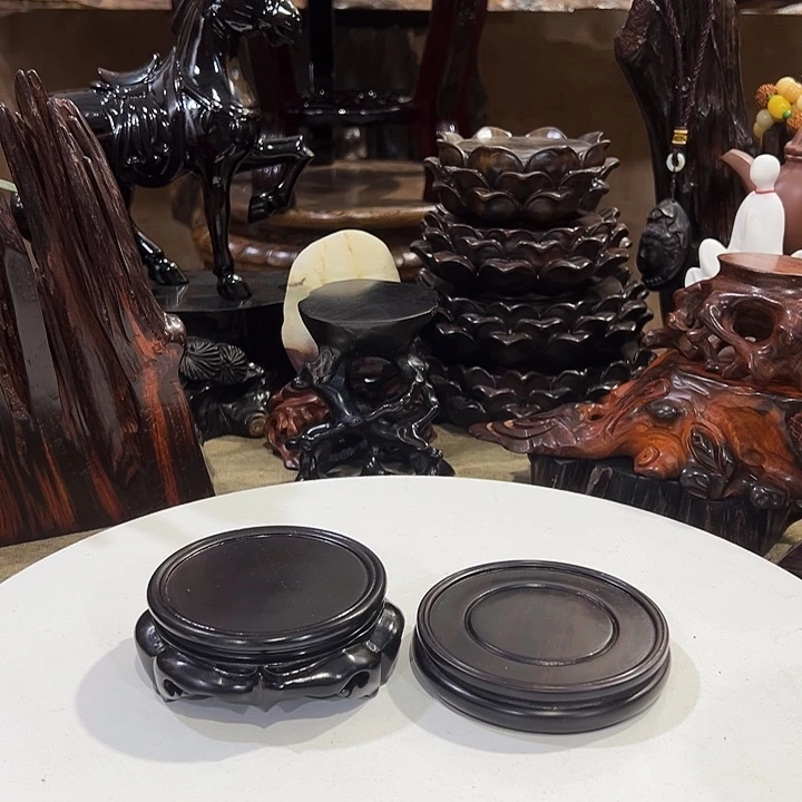 木紫光檀和大叶紫檀小底座