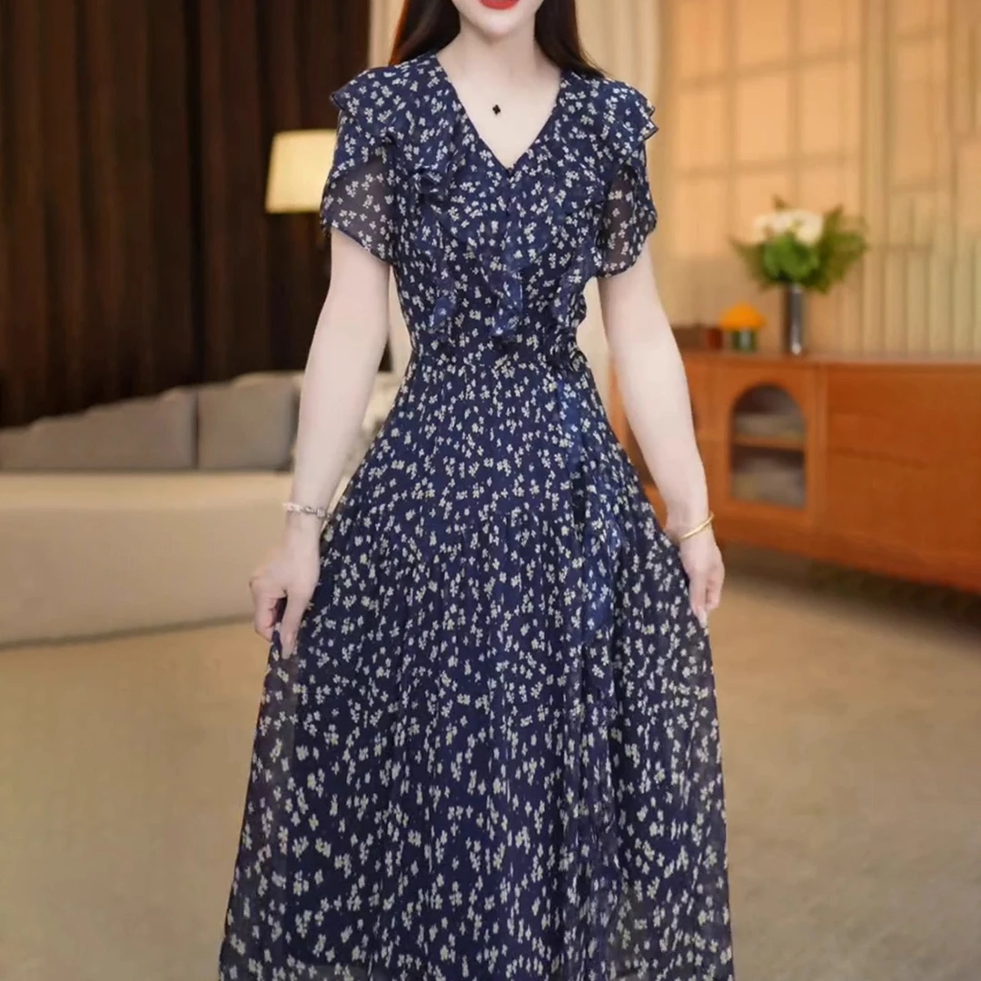 【莫瑞】碎花连衣裙2025新款女夏季十三行今年流行爆款气质减龄轻奢