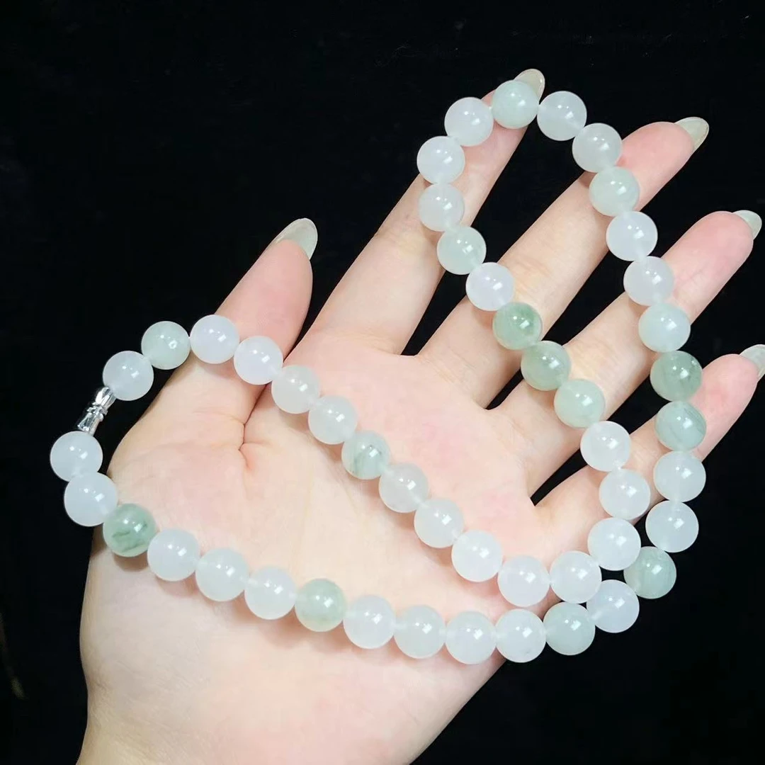 金丝玉圆珠项链多样性发其一（尺寸：10mm）-BYDY045