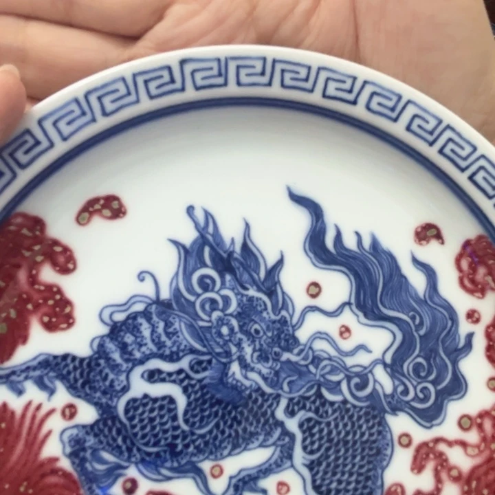魂***月景德镇陶瓷釉里红