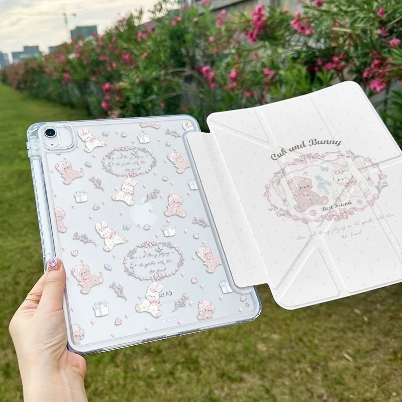 爱丽丝小熊红米RedmiPadPro平板壳3+Y折PadSE保护套Pad10.6带笔槽