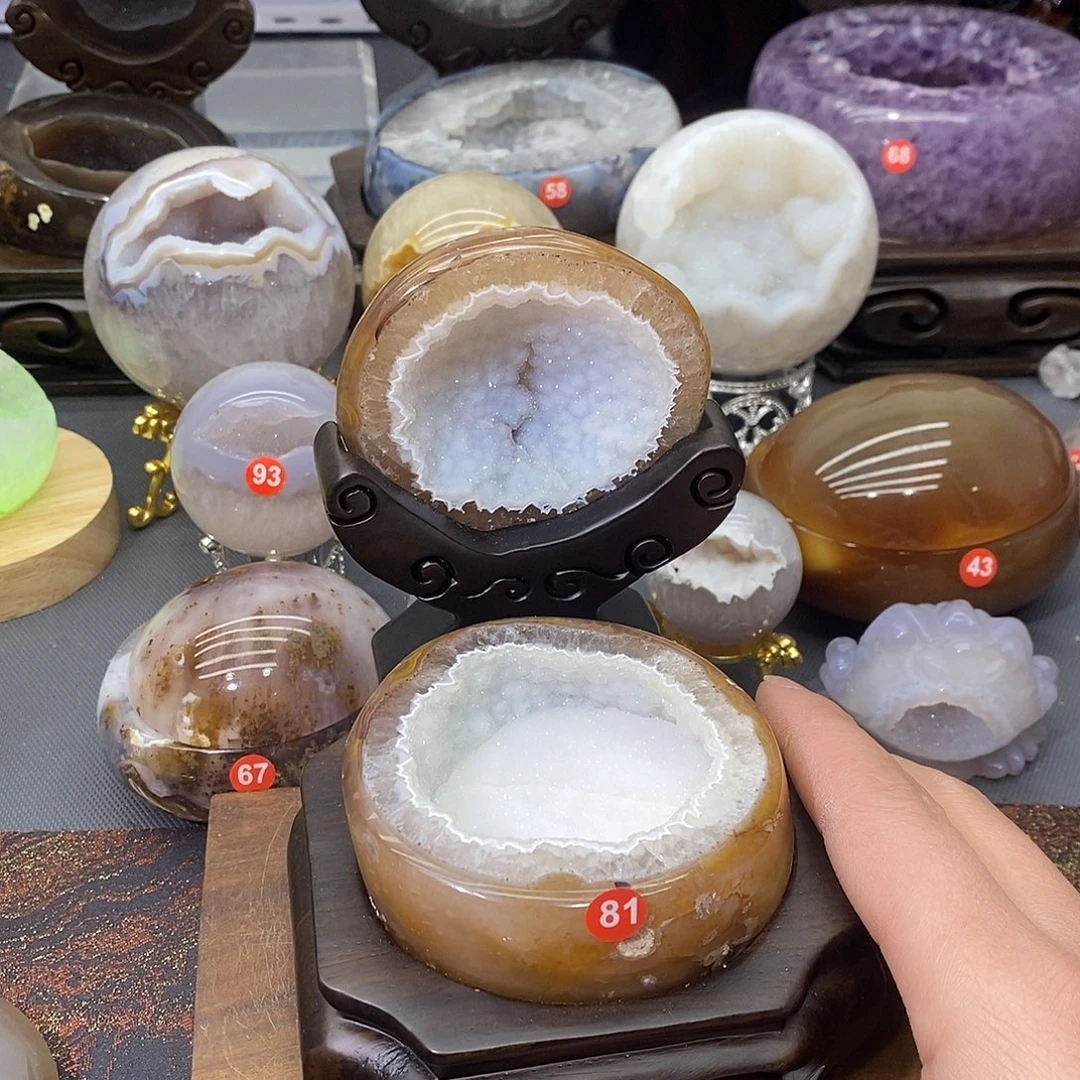 摆件紫晶未镶嵌聚宝盆