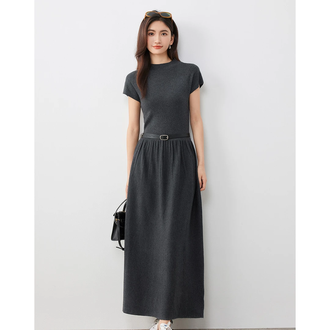 2681【女乔专属】朗文斯汀收腰气质针织连衣裙DZML4308B12681