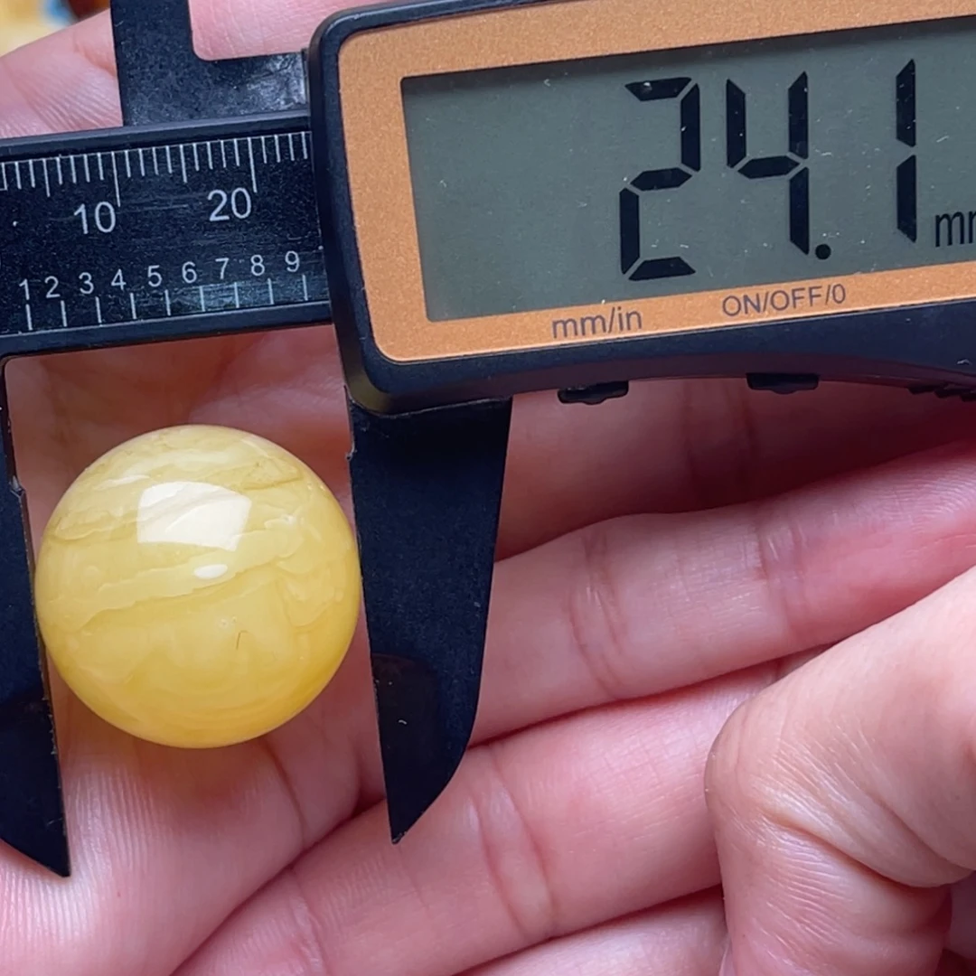 ༺***꧂琥珀未镶嵌裸石蜜蜡圆珠微瑕笑