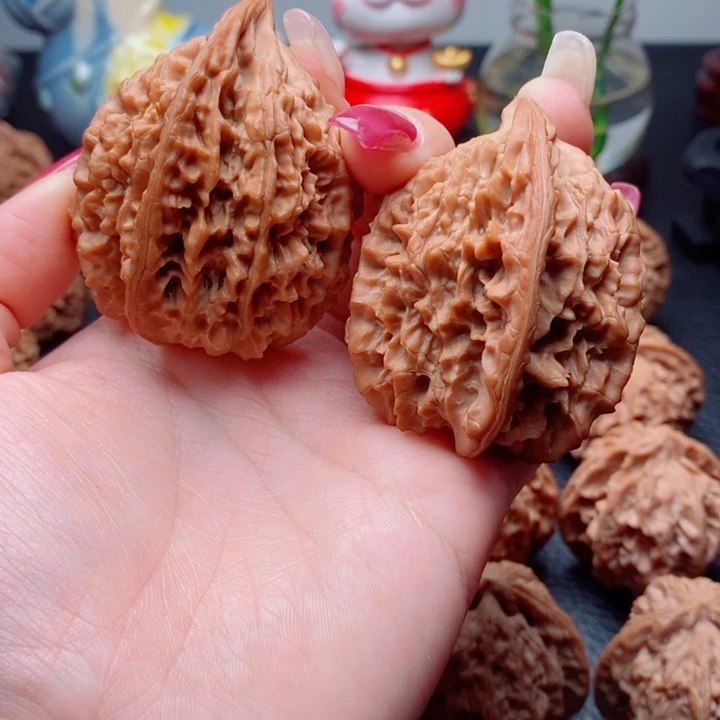 把件文玩核桃官帽半壁