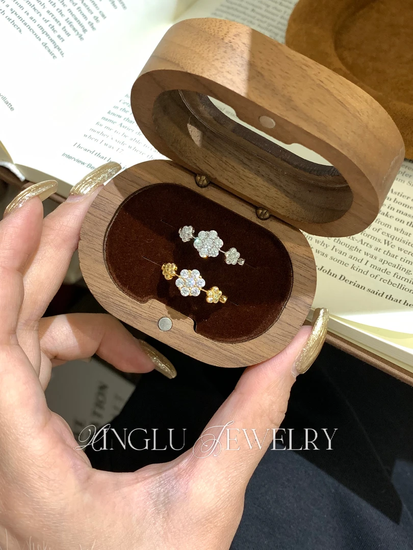 925银合成锆石戒指 认准星璐•【小五花戒指】360度可旋转佩戴戒指女