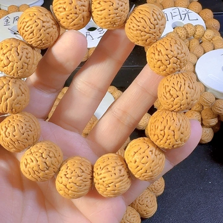 纳***兰桃核吊坠白月光桃核手串