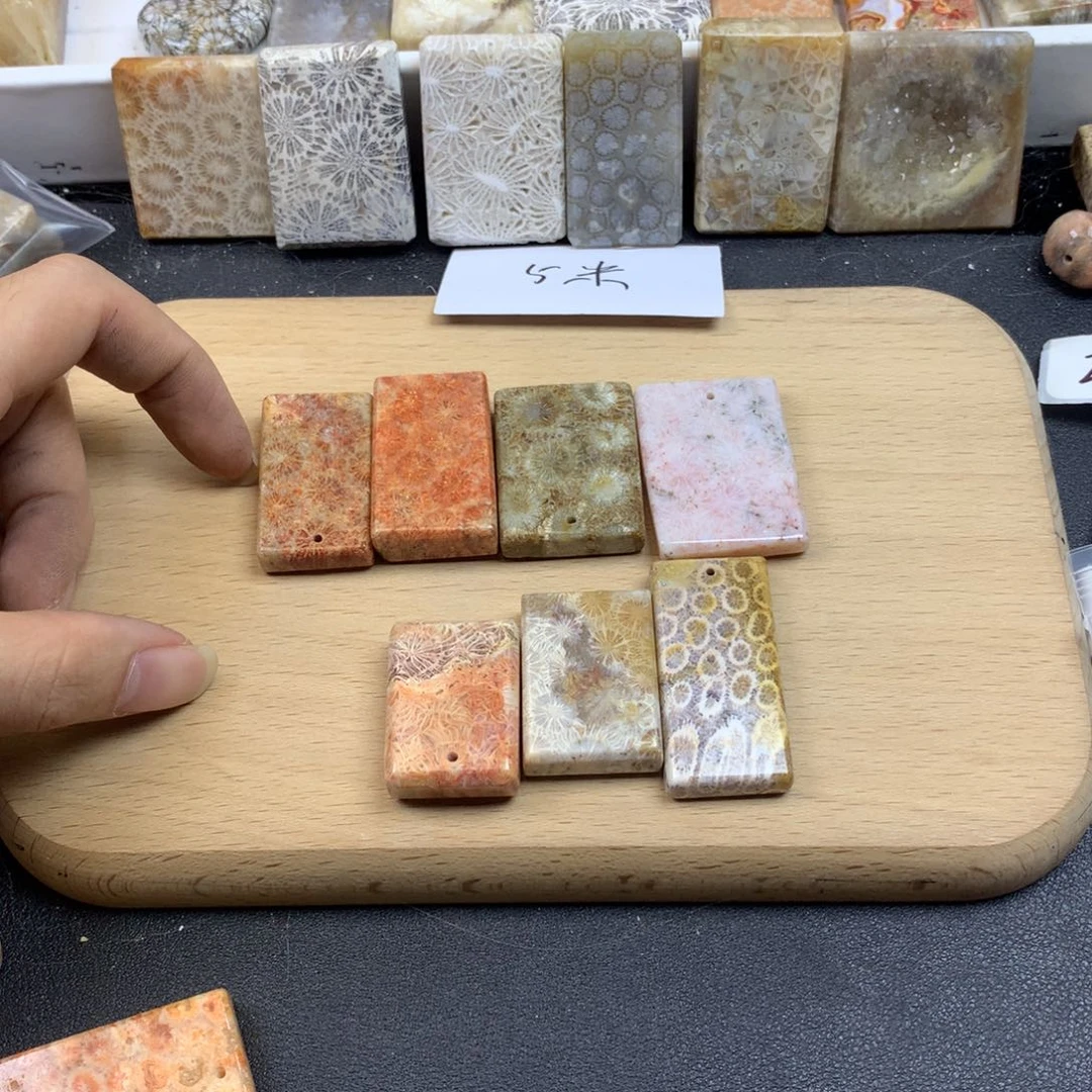 夏***峦硅化珊瑚（珊瑚玉）未镶嵌颈饰