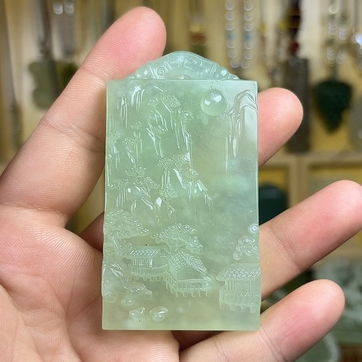 蛇纹石玉未镶嵌颈饰