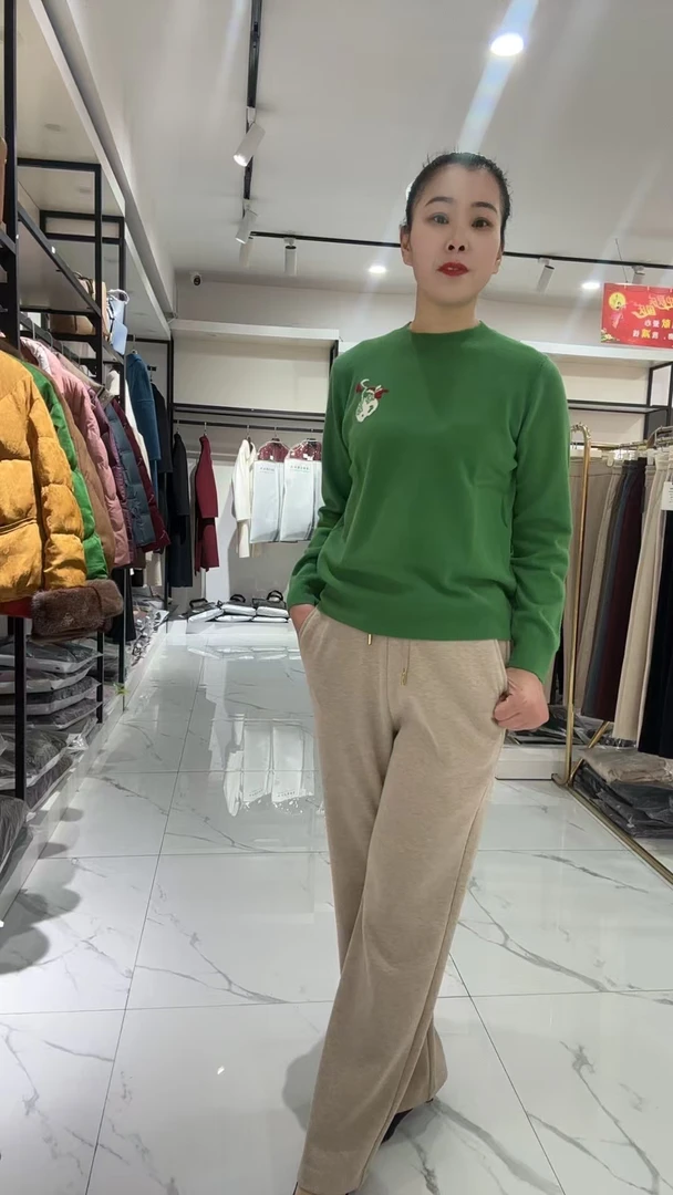 圆领常规衫时尚加厚高品质休闲冬季毛衣打底衫保暖
