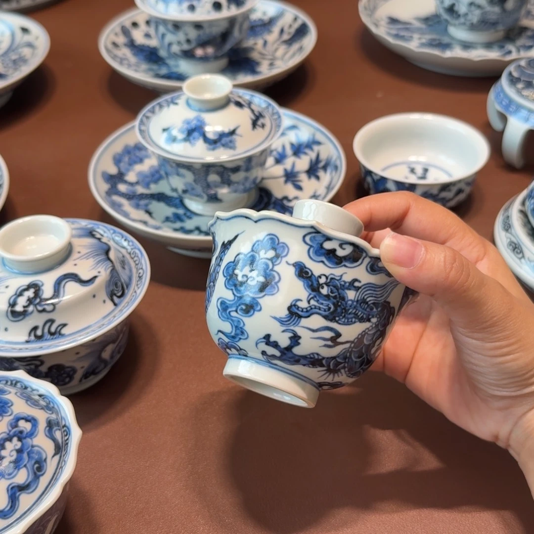 茶***斯手工手绘茶具盖碗