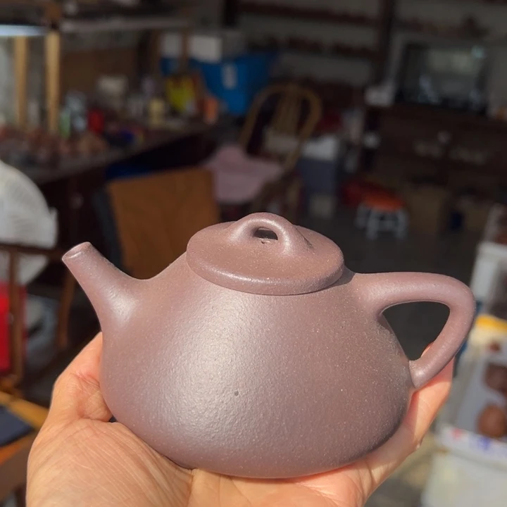 紫砂茶壶天青子冶福痣220c c