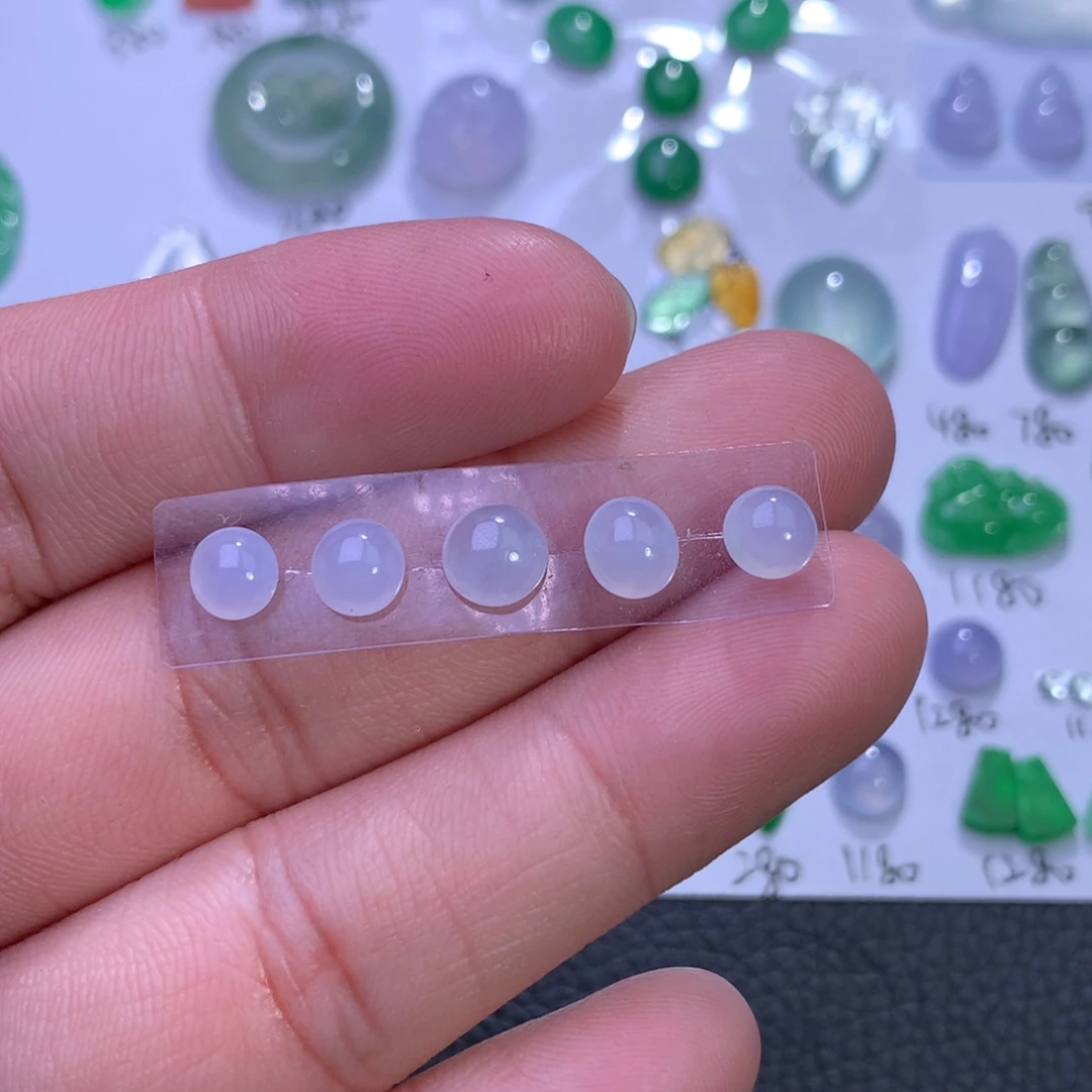 翡翠未镶嵌颈饰天然翡翠A货紫蛋面