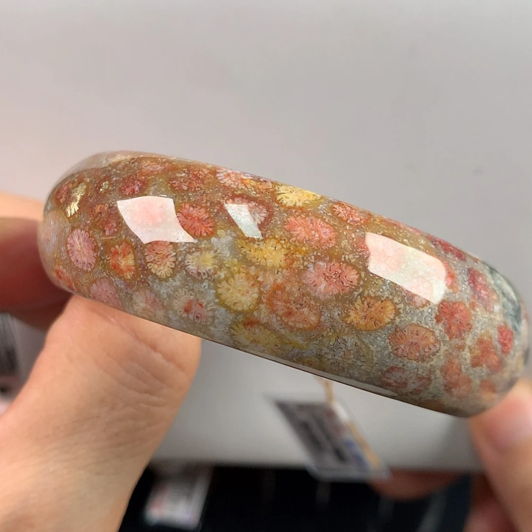 【闪购商品】硅化珊瑚（珊瑚玉）手镯未镶嵌（7号）56.2意境油画