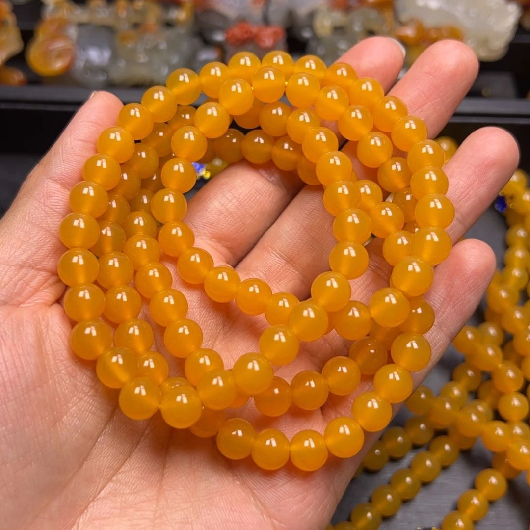 石英质玉（黄龙玉）颈饰未镶嵌k*i