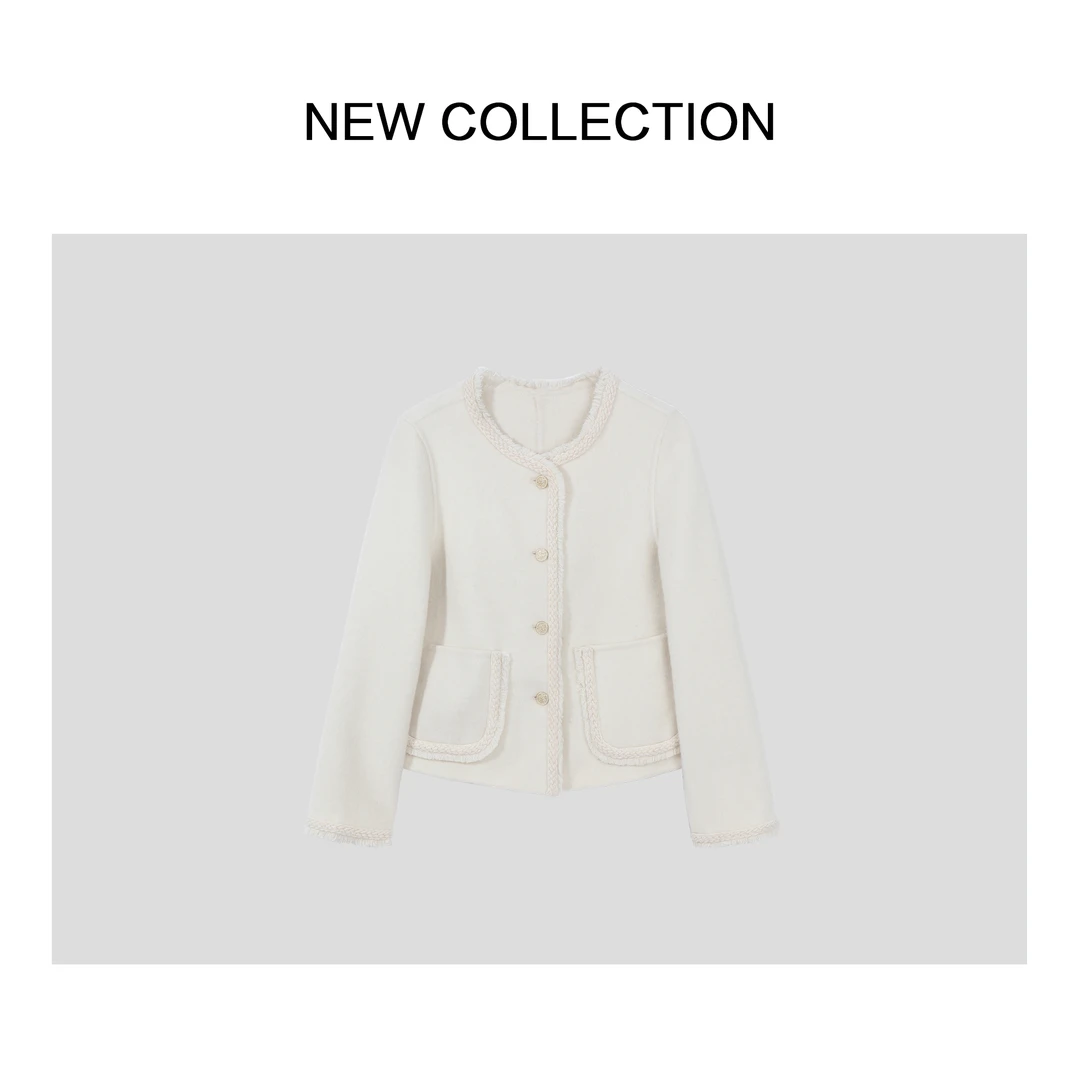 《婷婷专属》S5F56010 新款韩系简约短双面呢