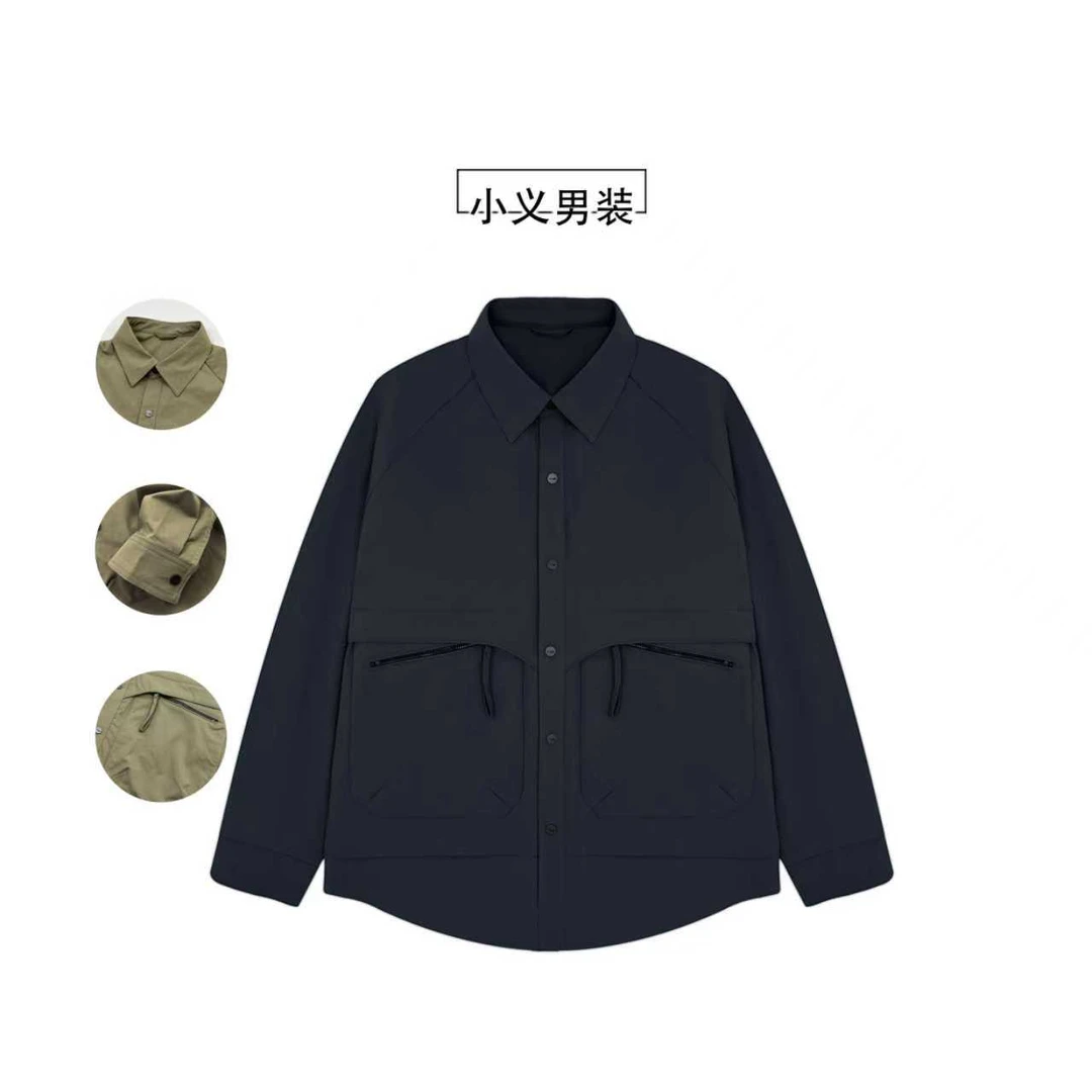 25825 秋季男士新款时尚翻领宽松夹克外套
