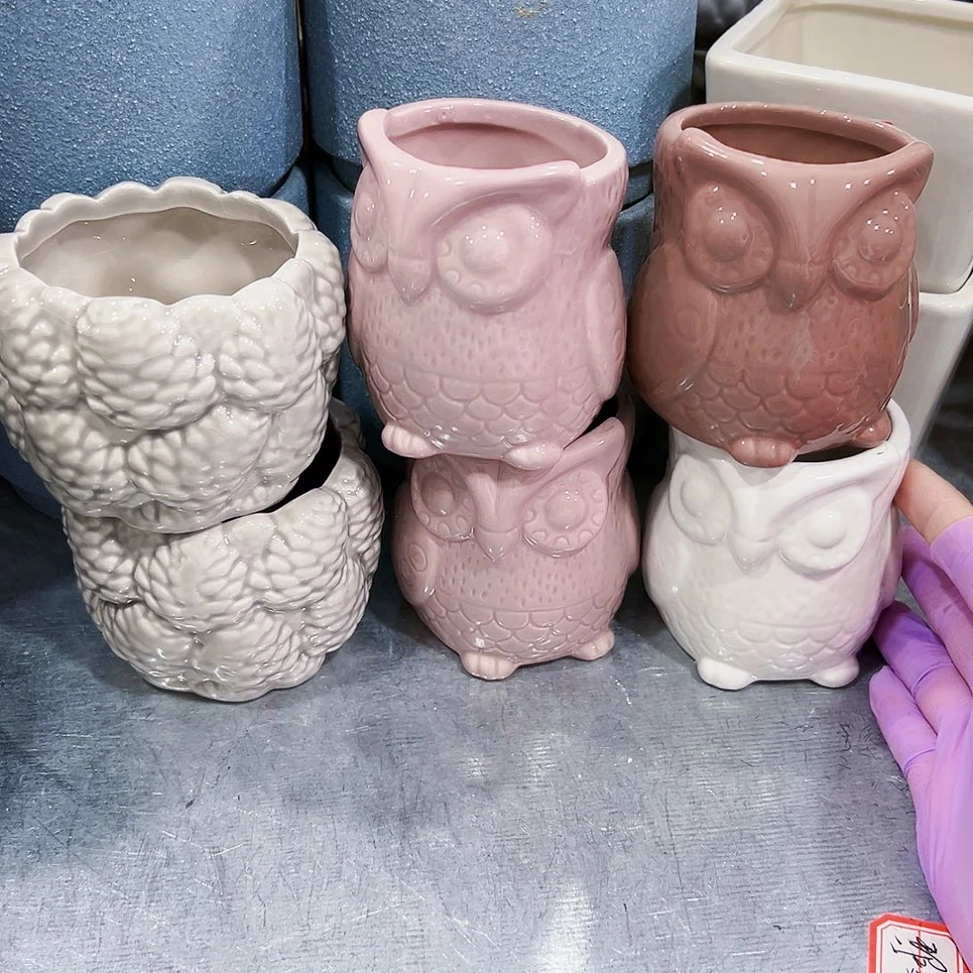 有孔外贸尾单陶瓷花盆凑单10米包邮