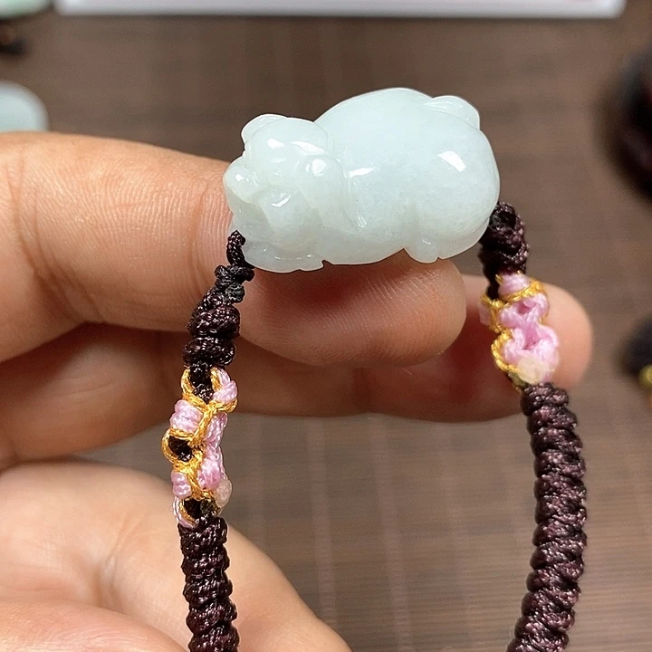 颈饰未镶嵌翡翠天然翡翠玉A货配证书