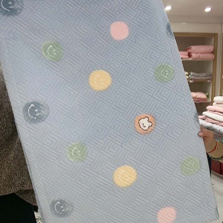 卡通枕套加绒 蓝色兔子