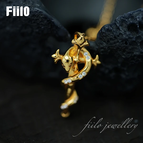 925银合成锆石银制品 【Fiilo菲洛】 权杖蛇镀K金饰品女士/11/27
