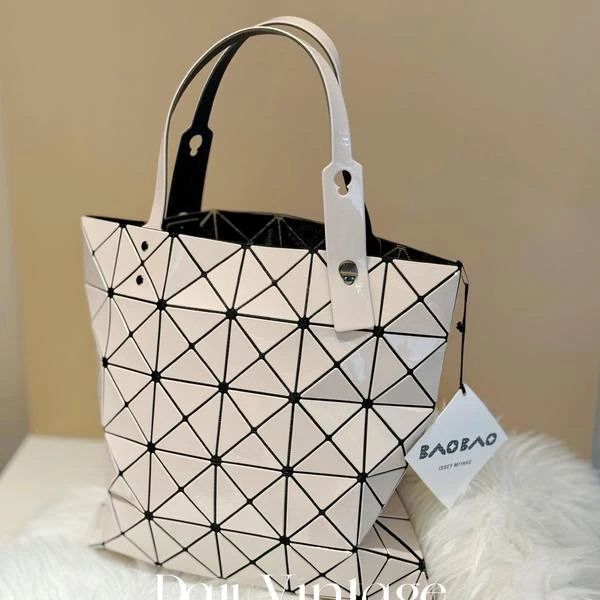 大吉中古/三宅一生米色六格托特单肩包