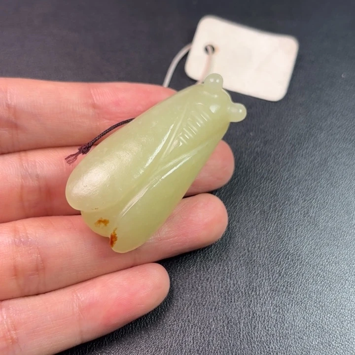 和田玉未镶嵌挂件东**叶