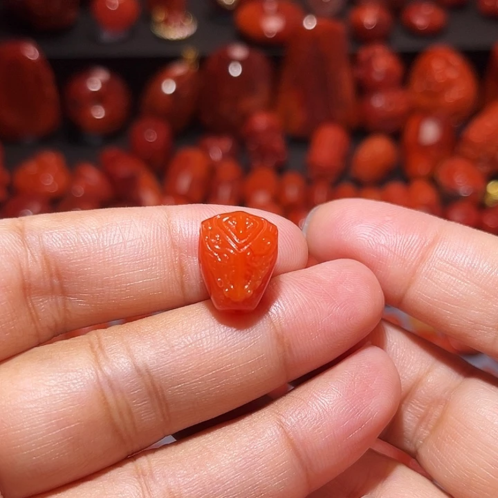 南红玛瑙未镶嵌配饰三通11.5mm