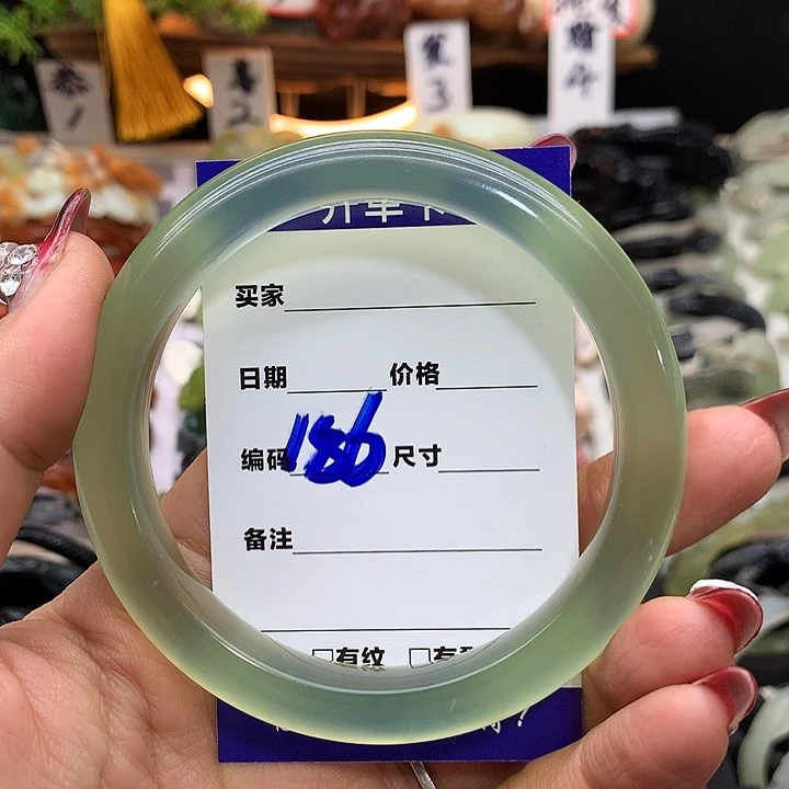 蛇纹石玉手镯未镶嵌宁*