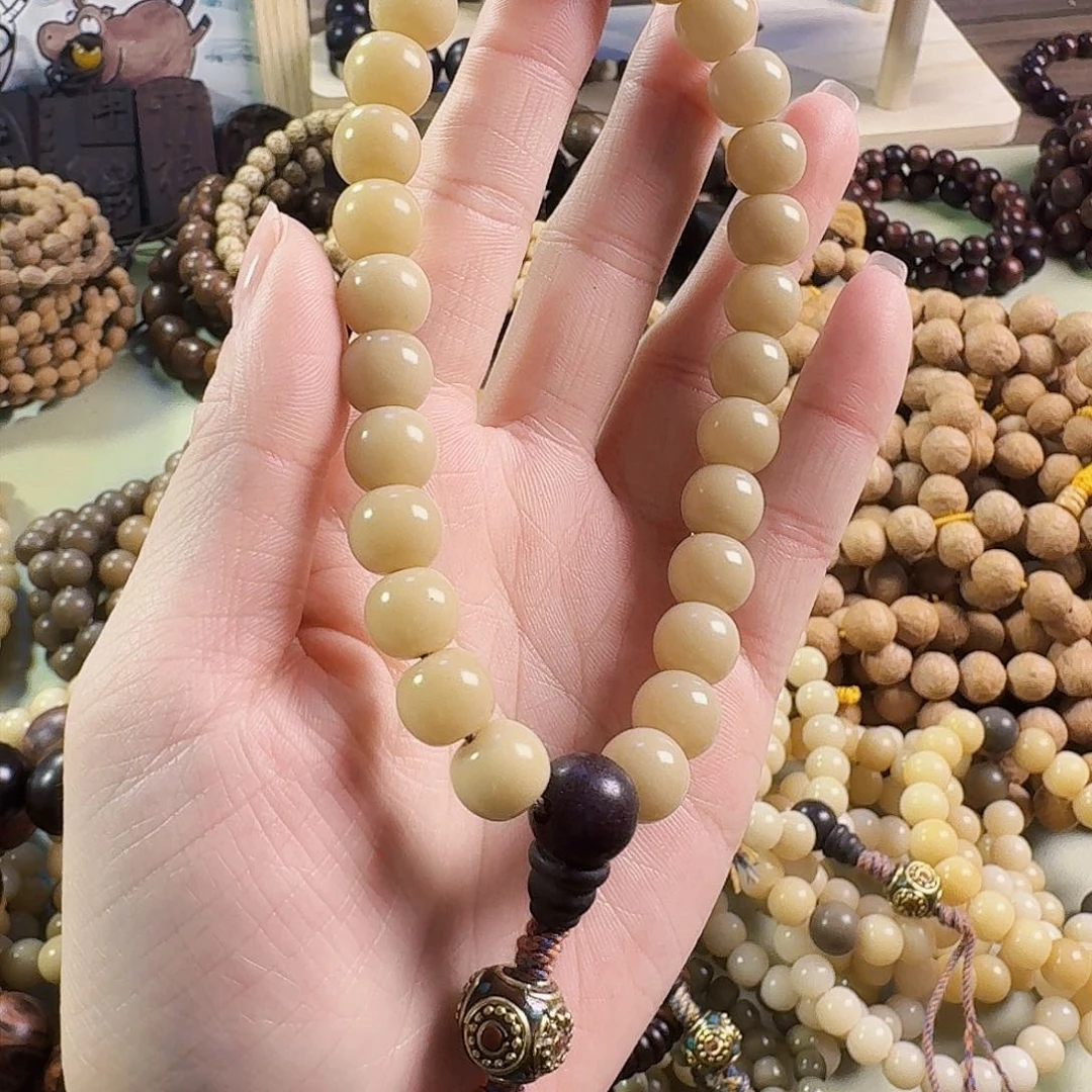 白玉菩提把件白玉菩提定制小手持