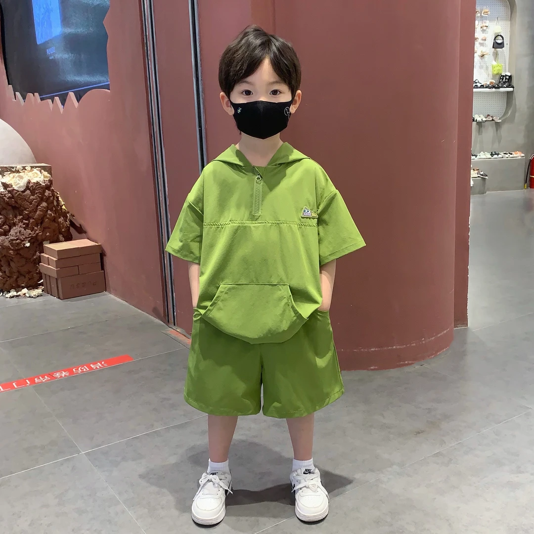 男童夏季套装儿童防晒服2025新款男孩薄款夏装酷帅休闲韩版皮肤衣
