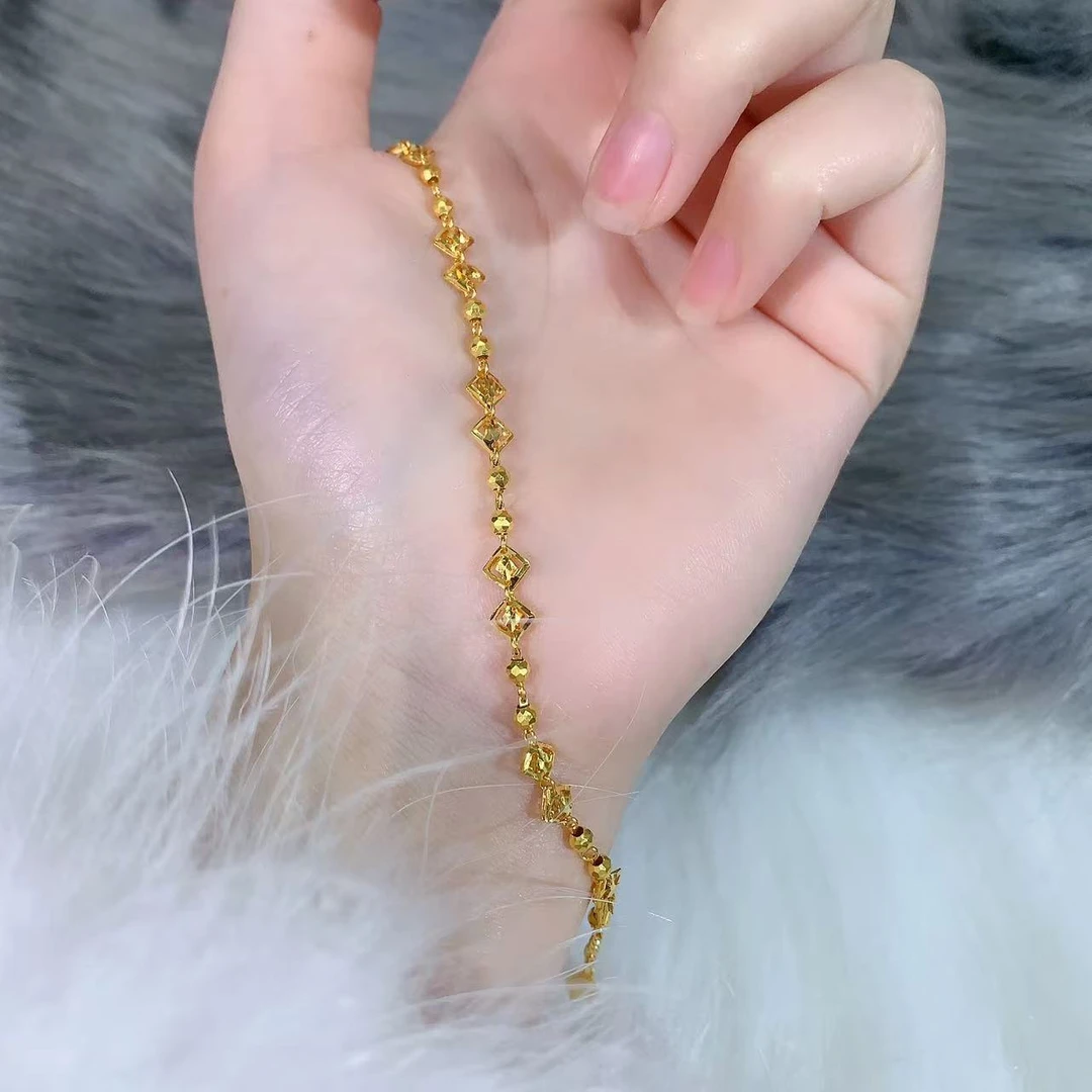 【伟新源】足金999 5G工艺 舞台球车花手链4.19克