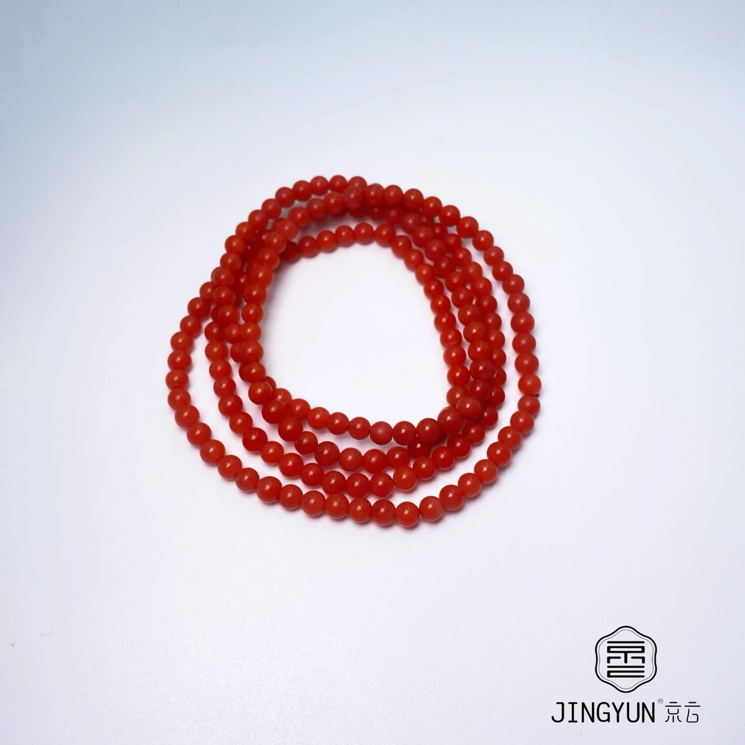 南红小米珠手串佛珠鸿运当头满色满肉时尚长链（T0002）