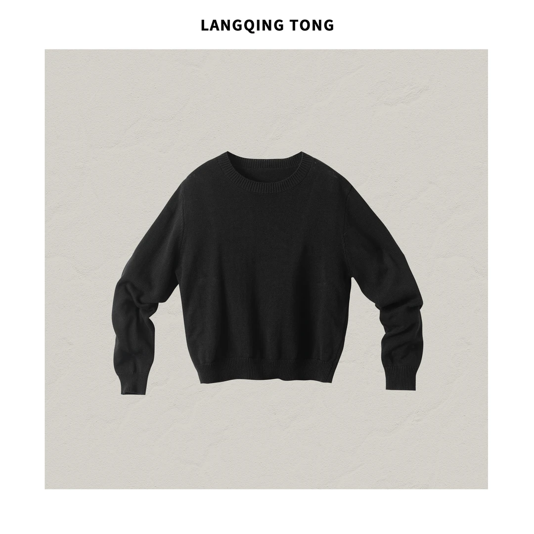 浪清/女装推荐 维哈诺棉麻混纺针织毛衫44079#