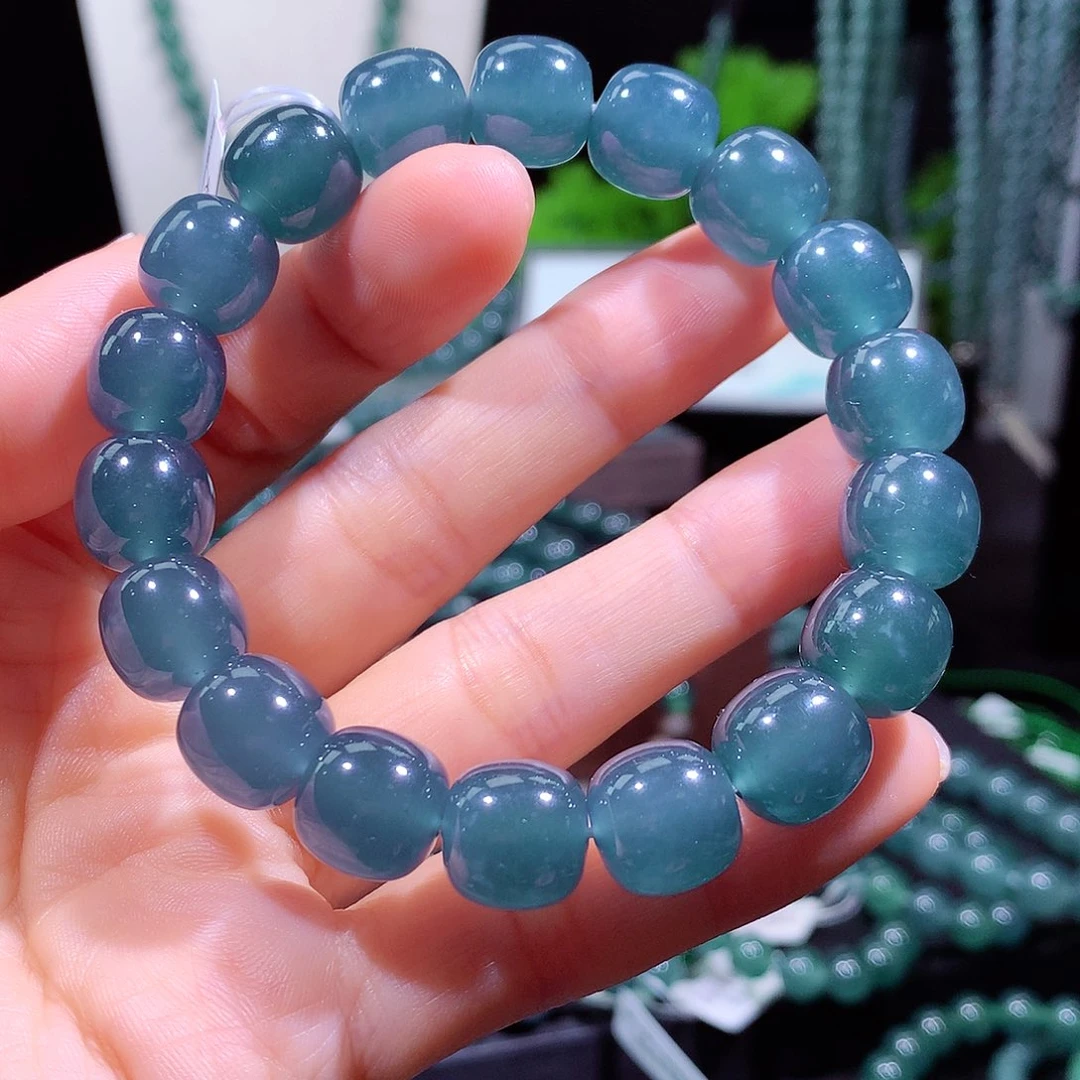 翡翠未镶嵌手链天然a货翡翠手串12mm