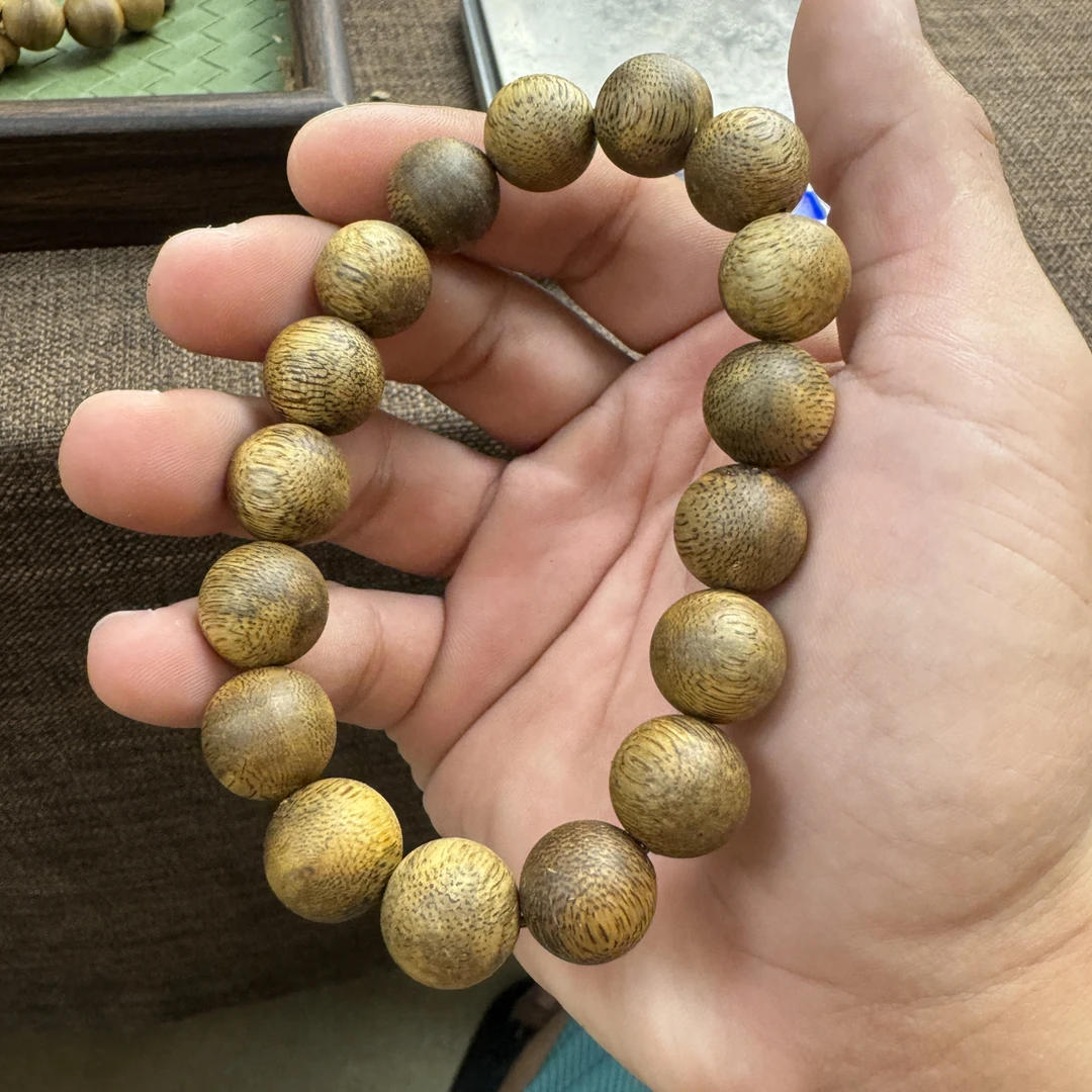 沉香沉香绿奇楠13mm单圈