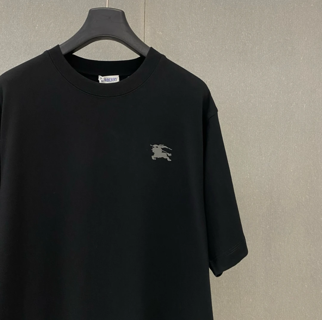 99新 BURBERRY/博柏利 潮流落肩袖简约T恤