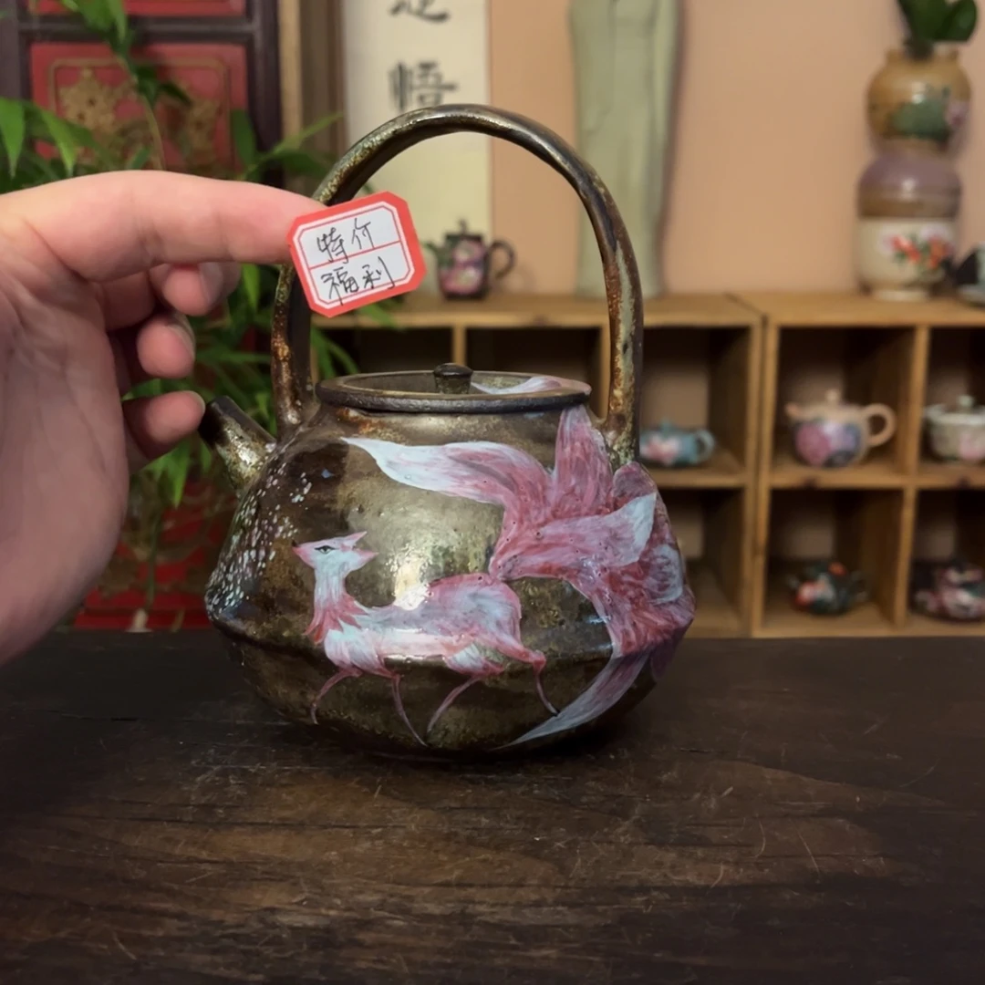 五***色柴烧纯手工手绘陶瓷