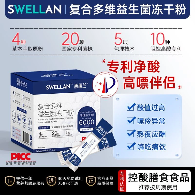 复合多维益生菌绛酸控风痛高酸风友克星非保健食品缓解关节疼和痛
