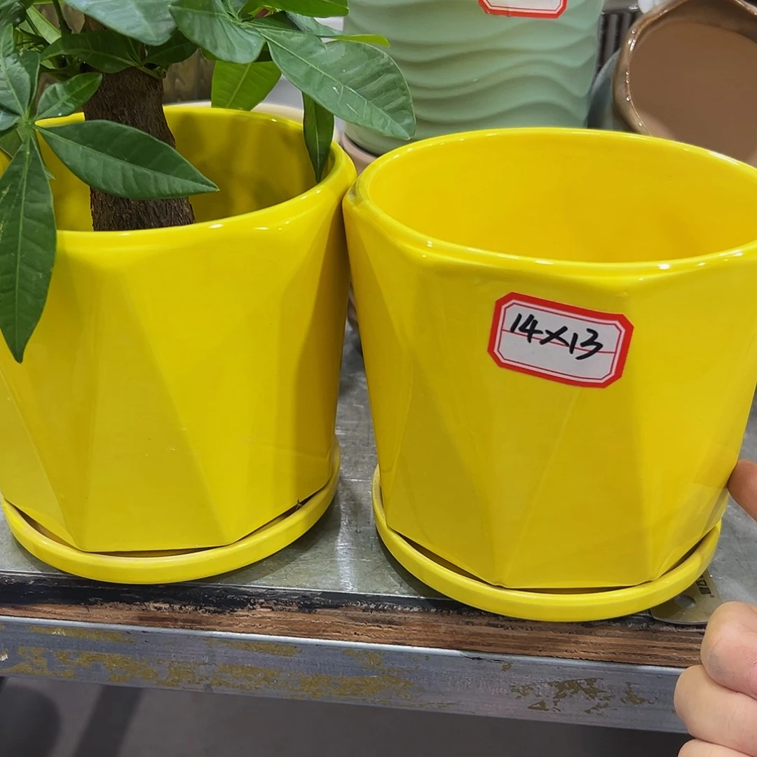 外贸尾单陶瓷花盆10米包邮