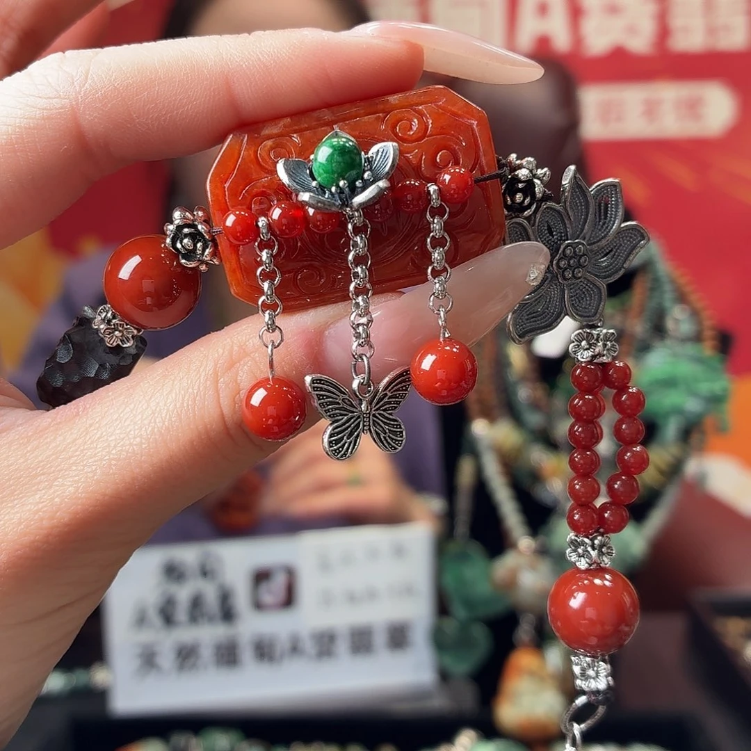 翡翠未镶嵌耳饰手串