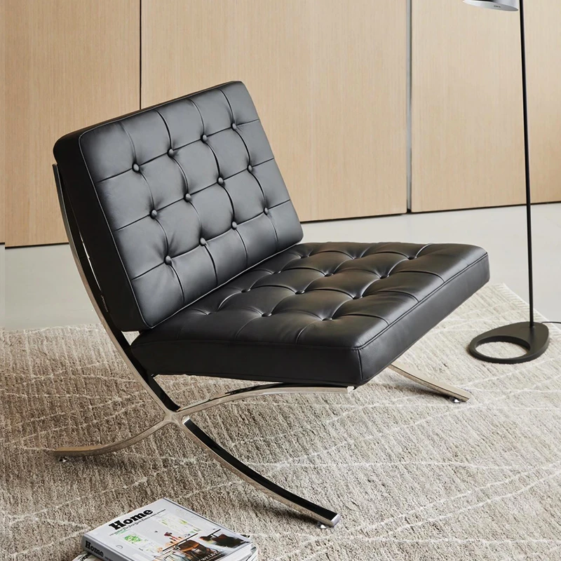 单椅沙发巴塞罗那椅单人沙发设计师椅意式客厅沙发椅轻奢休闲椅子