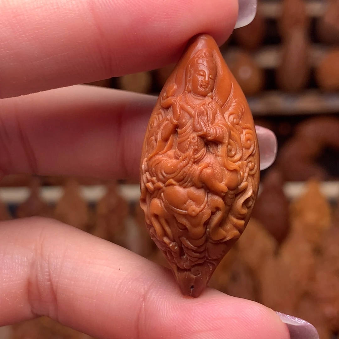 把件橄榄核普贤菩萨